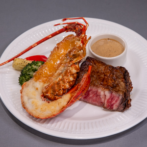 極饗焗烤龍蝦(半尾)x美國Prime肋眼牛排 6oz