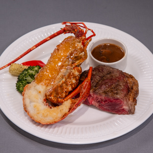 極饗焗烤龍蝦(半尾)x美國Prime板腱牛排 6oz